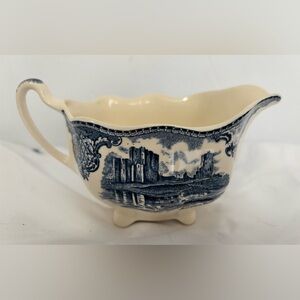 Johnson Brothers Blue White Castle Gravy Boat England